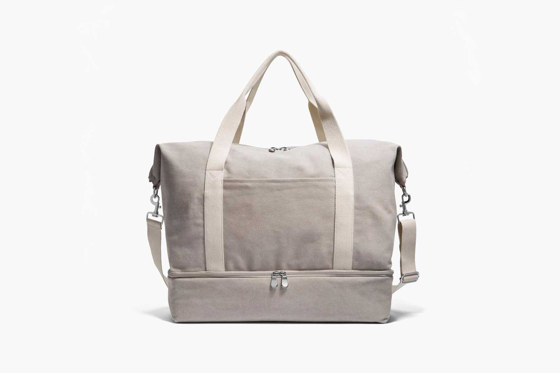 Catalina Deluxe tote in dove grey washed canvas