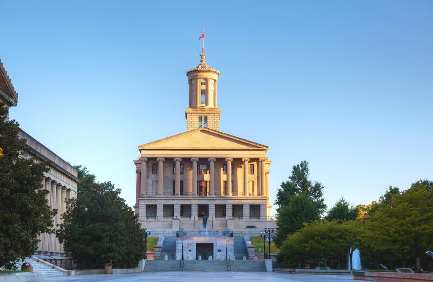 The State Capitol Building in Nashville marks the end of this road (trip).
